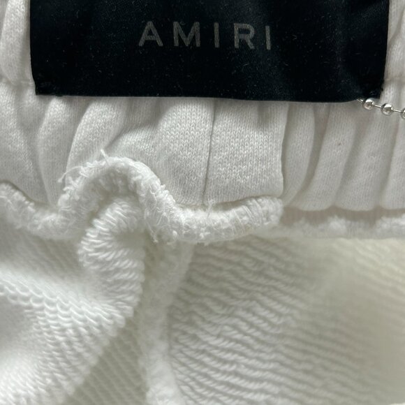 Amiri White & Red MA Logo Sweatpants - Picture 3 of 4